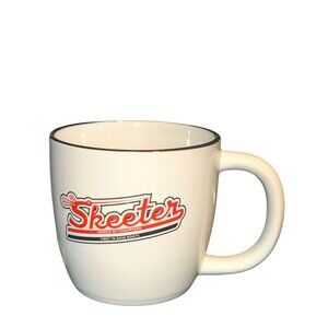 Skeeter Bass Boats White Coffee Mug With Logo & Black Rim